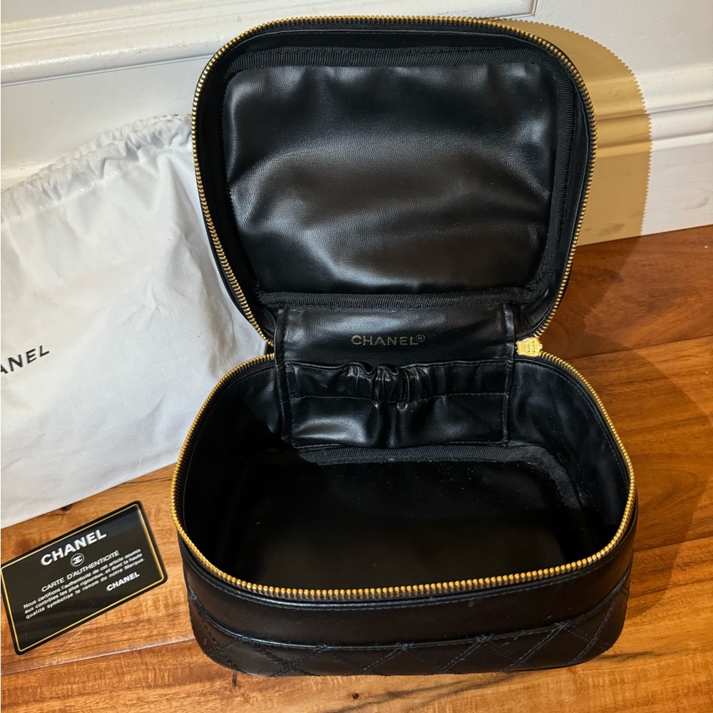 Channel Authentic Vanity Leather Pouch - image 2